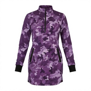 Women's Customized Color Camouflage Zip-Up Long Sleeve Breathable Comfortable 220g Quick Dry UPF <b>50</b> Fishing Wear <b>Dress</b> Side - Product Image 1