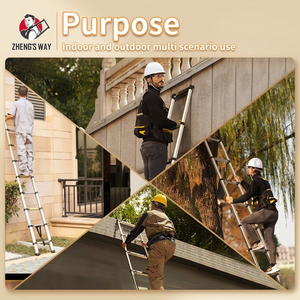 <span class=keywords><strong>Escalera</strong></span> Telescópica de Aluminio, <span class=keywords><strong>Escalera</strong></span> Recta Extensible de Alta Resistencia, <span class=keywords><strong>Escalera</strong></span> Multiusos Portátil con Mecanismo de Autobloqueo - Product Image 6