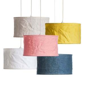 Lampes suspendues en lin rondes E27, lustre à six têtes pour salon, luminaires décoratifs pour la maison - Product Image 4