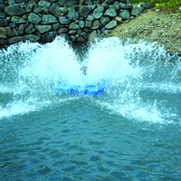 Aérateur de surface flottant pour étang, utilitaire, 2 CV, 220 V, 60 Hz, avec hélice spirale