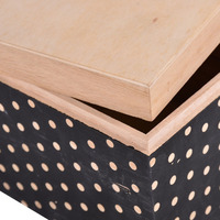 Boîtes cadeaux emboîtables personnalisées OEM, boîte à couvercle en bois carré, ensemble de boîtes emboîtables enveloppées de tissu pour l'emballage de cadeaux