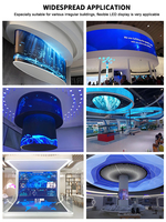 Módulo LED Flexible SMD P2 para Interiores, Panel LED Curvo Plegable a Todo Color, Módulo HUB75, Apto para Pantallas LED Curvas