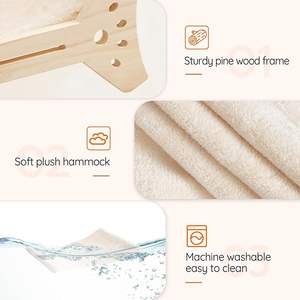 <span class=keywords><strong>Hamaca</strong></span> <span class=keywords><strong>para</strong></span> gatos resistente ajustable con marco de madera, percha <span class=keywords><strong>para</strong></span> ventana de gato, cama <span class=keywords><strong>para</strong></span> ventana de gato con asiento de felpa, soporta hasta 40 LB - Product Image 6