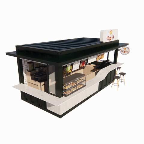 10ft Mini Pop-up Shop Container - Ideal for Coffee & Fast Food