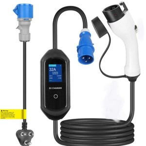 Chargeur portable pour véhicule électrique Zhongshan Wenda SAE J1772 7KW AC220V avec écran LCD, station de recharge à domicile - Product Image 3