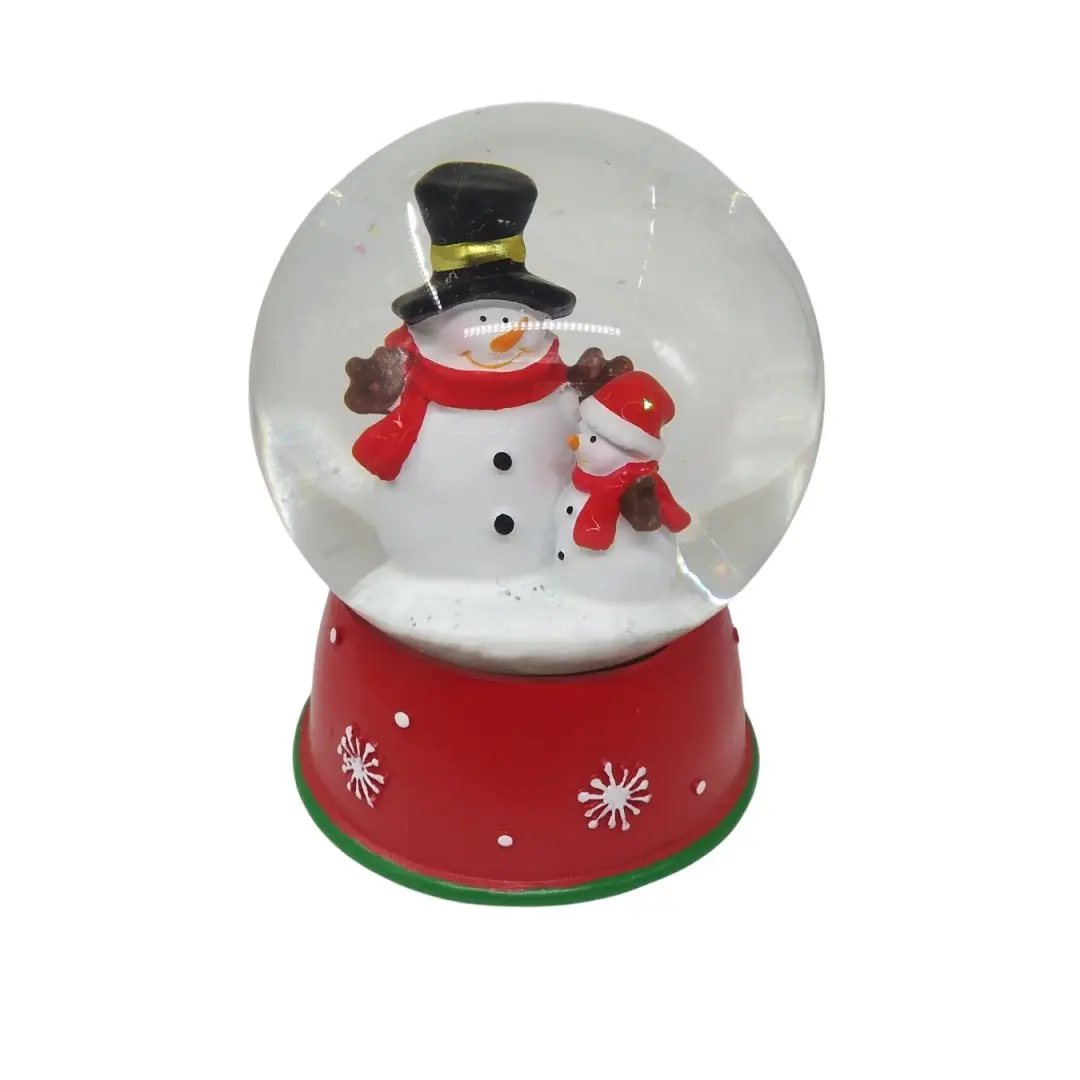Resin Snow Globe Red Christmas Snowman Water Globe Souvenir gift Snow Globe