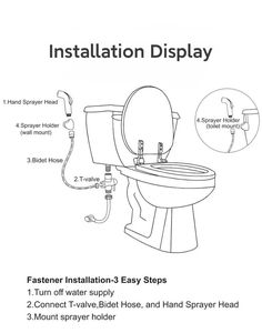American 15/16 Bidet pour femmes tout en cuivre ABS plastique monotrou pistolet de <span class=keywords><strong>toilette</strong></span> 7/8 diviseur d'eau Valve d'<span class=keywords><strong>angle</strong></span> pour le lavage - Product Image 6