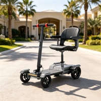 Nouvelle arrivée, scooter pliable léger et portable pour l'extérieur, fabriqué en usine OEM, facile à plier, capacité de 120 kg, scooter de mobilité pour personnes âgées