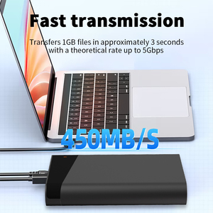 Thiết kế mới USB 3.1 Loại C nhôm 3.5 inch Sata đĩa cứng bao vây với bộ chuyển đổi cho máy tính để bàn máy tính bên ngoài SSD hộp - Product Image 2