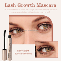 Cils longs et bouclés naturels, mascara liquide imperméable en fibres de soie 4D longue tenue, marque privée