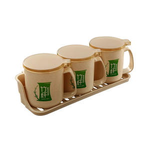 ZB0653 Kotak Bumbu Serat Bambu Satu Sekat, Dua Sekat, Tiga Sekat dengan Sendok Plastik, Stoples Garam Lipat, Stoples Peralatan Dapur Minimalis - Product Image 5