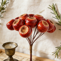Ornement de décoration d'intérieur en forme de fruits artificiels faits à la main, arrangement floral en plastique écologique pour Noël et Thanksgiving