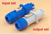 Connecteur d'alimentation XLR 3P 20A, écran LED, prise industrielle, boîtier en nylon, connecteur pour câble d'amplificateur audio, câble de haut-parleur