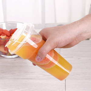 Gobelet en plastique jetable Mingxing 500ml avec couvercle pour jus, thé, pique-nique, en matériau PP - Product Image 1