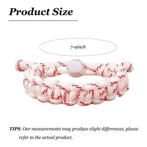 สร้อยข้อมือเบสบอลทอมือของขวัญสำหรับเด็กผู้หญิงสายรัดข้อมือเชือกทอเครื่องประดับสำหรับวันเล่นเกมเบสบอล - Product Image 5