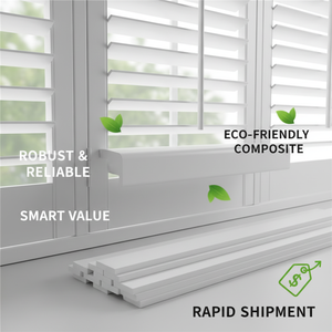 Componenti per <span class=keywords><strong>persiane</strong></span> in PVC con lamelle effetto <span class=keywords><strong>legno</strong></span>, impermeabili e antigraffio, con telaio a Z, direttamente dalla fabbrica, per finestre di cucine umide - Product Image 1