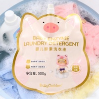 Sacs personnalisés imprimés brillants en forme d'animal pour lessive liquide 500g, pochette en plastique réutilisable anti-fuite avec bouchon