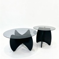 Table basse en verre trempé style luxe léger pour usage domestique, appartement compact, commerce transfrontalier, salon, extensible