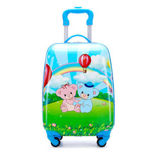 Dessin animé impression coque dure bagages enfants ABS PC 4 roues enfants chariot cas - Product Image 2