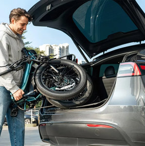 Vélo électrique pliable A04 pour femmes, batterie lithium 1000W, vitesse élevée 45KM/H, avec moteur à pneus larges pour adultes - Product Image 6