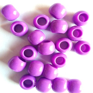 Factory customize large hole plastic beads for children DIY jewelry making hair beads for braids accessories