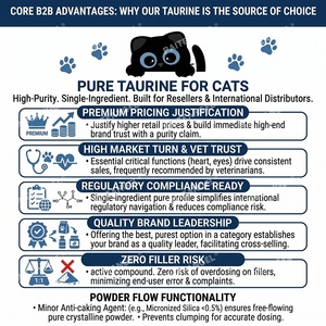 Suplemento de Taurina en Polvo para Gatos, 99.9% Puro, Frasco de 60g, para la Salud del Corazón y la Visión de los Gatos - Product Image 5