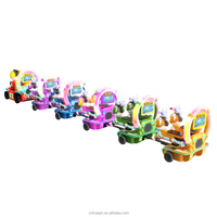 Train sans rail en fibre de verre de haute qualité, populaire, à thème dessin animé, avec sièges oscillants, jeux vidéo, pour enfants, électrique, pour centre commercial, 2500W, 6-7 places