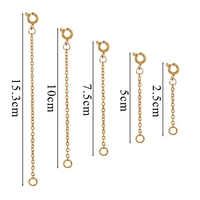 Composants de bijoux DIY en acier inoxydable plaqué or 18 carats PVD, fermoir à ressort queue de homard, chaîne d'extension pour bracelet