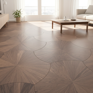<span class=keywords><strong>Parquet</strong></span> en mosaïque de noyer à motif feuille de lotus, durable et élégant pour <span class=keywords><strong>salon</strong></span> et salle de bain modernes, revêtement de sol technique - Product Image 1
