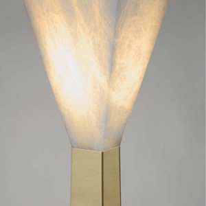 โคมไฟตั้งพื้นแบบมินิมอล ไฟ LED โคมแก้ว ฐานไม้ สไตล์นอร์ดิก โคมไฟห้องนั่งเล่น - Product Image 3