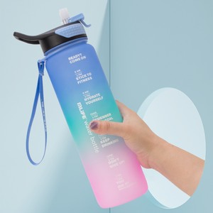 All'ingrosso all'aperto da viaggio in <span class=keywords><strong>plastica</strong></span> da <span class=keywords><strong>1</strong></span> <span class=keywords><strong>litro</strong></span> Tritan Bpa Free glassato a bocca larga sport e Fitness da viaggio <span class=keywords><strong>bottiglie</strong></span> per bere - Product Image 6