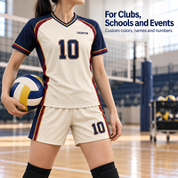 Maillot de volley-ball personnalisé rétro style universitaire, design color-block, uniforme d'équipe sublimé, club, école, OEM, anti-humidité, unisexe