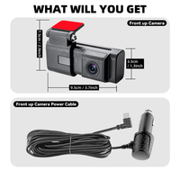 Caméra de tableau de bord OEM 4K à objectif unique avec enregistrement frontal, écran IPS, contrôle par application, vision nocturne supérieure, DVR de voiture, GPS, grand angle 170° pour voitures