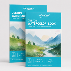 Giorgione Source Factory Bloc <span class=keywords><strong>de</strong></span> papier <span class=keywords><strong>aquarelle</strong></span> personnalisé 300g 9*12 pouces 20 feuilles, Prêt à expédier, Vente en gros, Prise en charge <span class=keywords><strong>de</strong></span> la personnalisation - Product Image 1