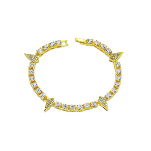 2026 New Hiphop Exaggerated Style Cuban Chain Water Drop Bracelet Gold Silver Plated Unisex's Alloy Bracelets Trendy Jewelry - Product Image 5