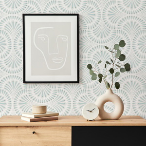 <span class=keywords><strong>Papier</strong></span> <span class=keywords><strong>peint</strong></span> auto-adhésif en PVC à motif géométrique bleu vert, imperméable, résistant aux taches, amovible, décoration murale temporaire moderne - Product Image 2