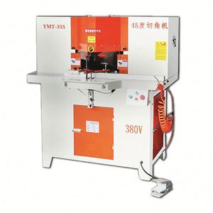 Máquina de Corte Neumática para Biselado de Puertas y Ventanas, Máquina de Corte de Aluminio para Trabajos en Madera, Sierra Angular Hidráulica de Doble Cabezal - Product Image 1