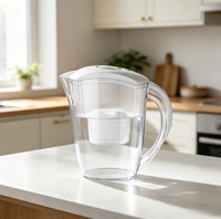 Carafe filtrante à eau avec média filtrant multi-étapes, élimine les PFAS, le chlore et les microplastiques, capacité de 2,2 L, vente en gros, fournisseur d'usine, OEM, NSF