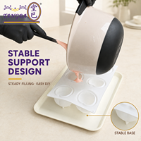 Moule en silicone 3D Tangba à 6 cavités en forme de pêche, qualité alimentaire, pour mousse, gâteau, chocolat, gelée, dessert, cuisson, personnalisable OEM, forme de fruit