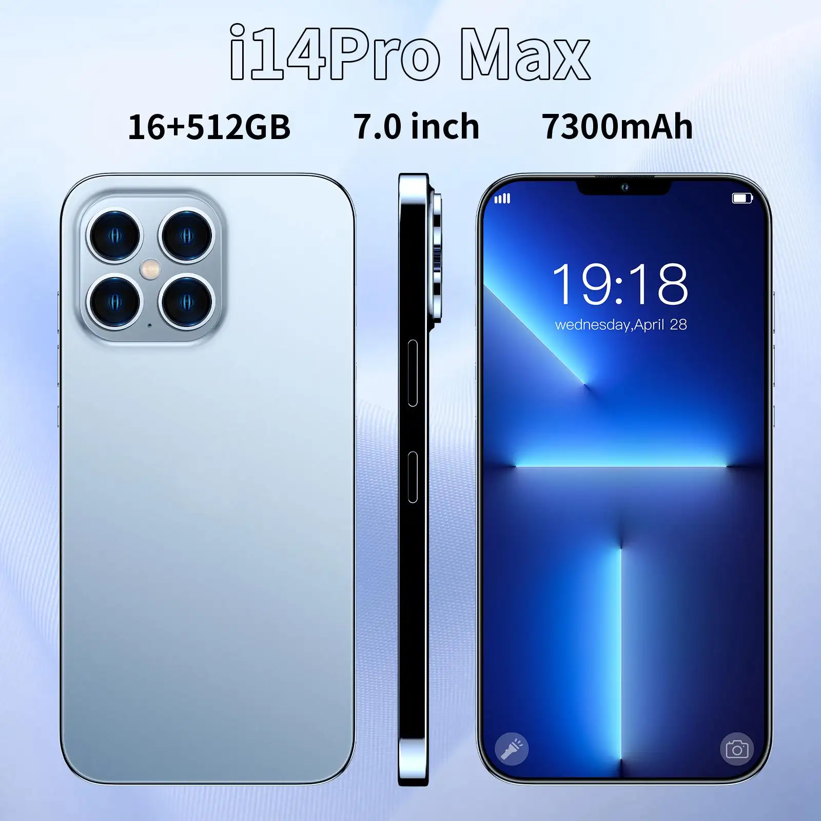 New Dropshipping Original i14 Pro cellphone Smartphone 6.3 inch H-D Screen Mobile Phone 12GB+512GB Android 4G 5G Smart Phone