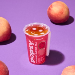 Watermelon Peach Oolong Tea <b>Popping</b> <b>Boba</b> Drink 335ml Cup Halal for Bubble Tea Milk Tea Shop OEM - Product Image 2