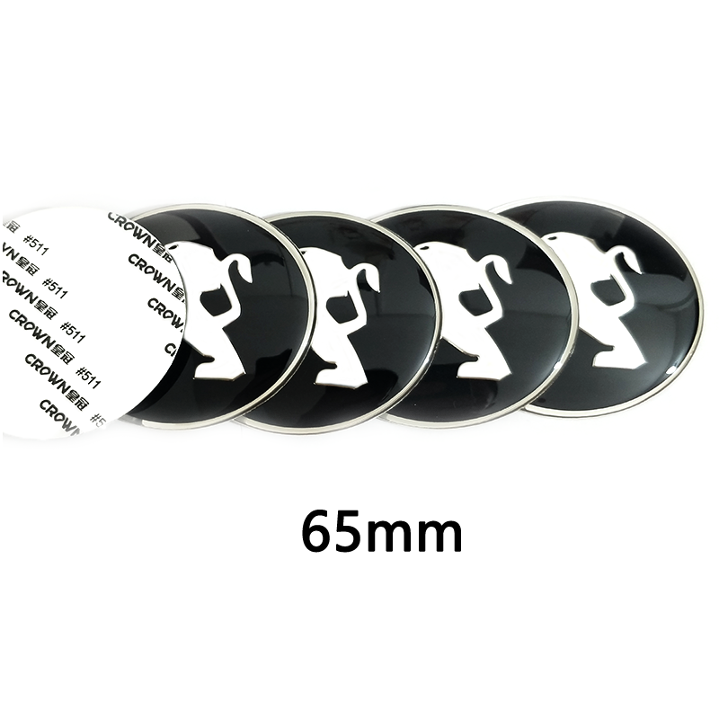 65mm Black Sticker