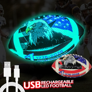 Pallone da Football Americano in Rete Cucito a Macchina, Misura 3, con Luce LED Ricaricabile Tipo-C, Resistente all'Acqua e Leggero - Product Image 5