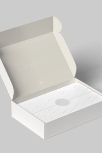 Scatola di cartone ecologica personalizzata in cartone ondulato ondulato nero - Product Image 6