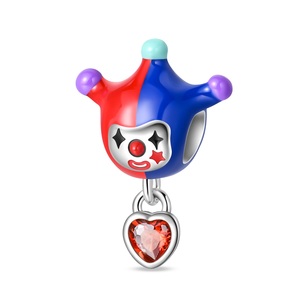 Nuevo Dije Original de Plata de Ley S925, Abalorio de Halloween con Forma de Globo de Bufón y Póker, para Pulseras DIY, Joyería para Mujer, Venta al por Mayor - Product Image 2