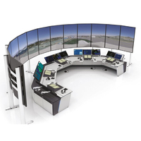 Table ergonomique personnalisable Console centrale de sécurité Mobilier de salle de contrôle industrielle Table de commande de station de télévision