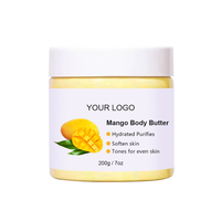 Beurre corporel de haute qualité OEM ODM, non gras, à la rose, à la noix de coco, à la mangue, au beurre de karité, lotion aux ingrédients à base de plantes, beurre corporel