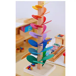 Spelen Boom Regenboog Montessori Materiaal Ander Speelgoed Voor Kinderen Baby Speelgoed Klinkende Marmeren Boom Kerstcadeaus Waldorf Speelgoed Spelletjes