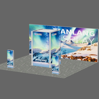Stand d'exposition modulaire avec espace de rangement TIANLANG, système d'affichage en tissu lumineux pour stand de salon professionnel