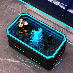 Yüksek kalite moda ticari Bar kokteyl gece kulübü sürdürülebilir temperli cam paslanmaz çelik ayna özelleştirmek Led masa - Product Image 2